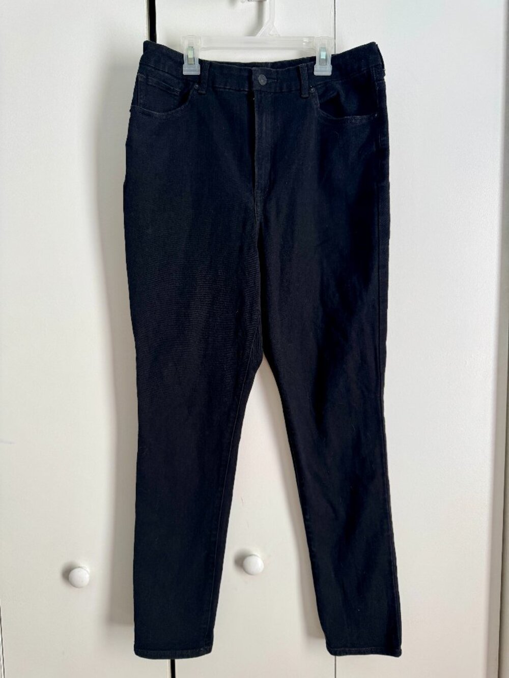Express Skinny Super High Rise Ultra Hyper Stretch Black Jeans Womens Size 14 L